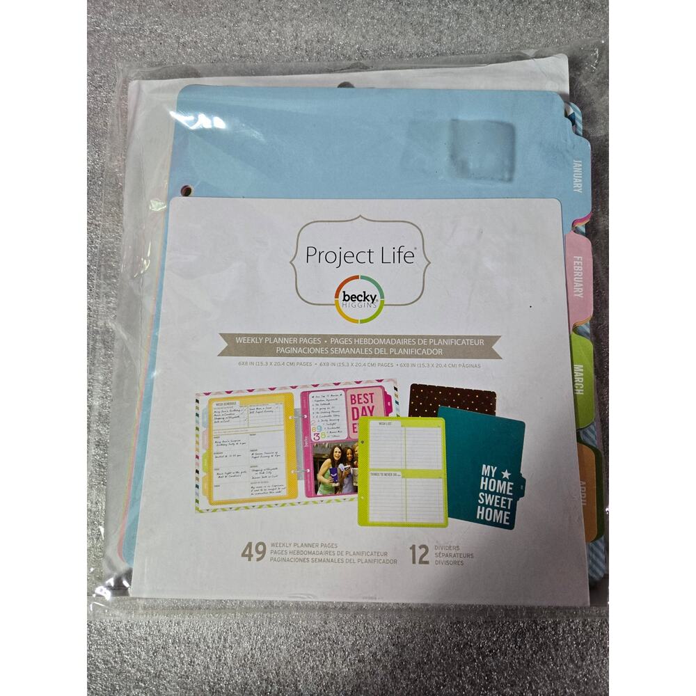 New Becky Higgins Project Life Weekly Planner Pages 49 Weeks 12 Dividers
